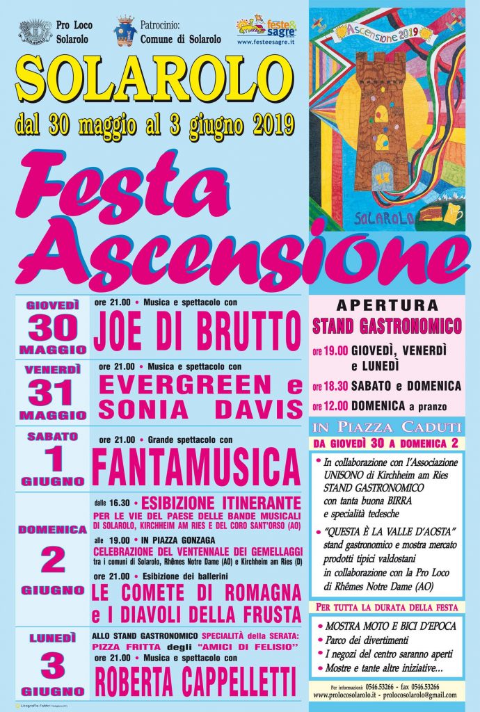 programma festa ascensione 2019