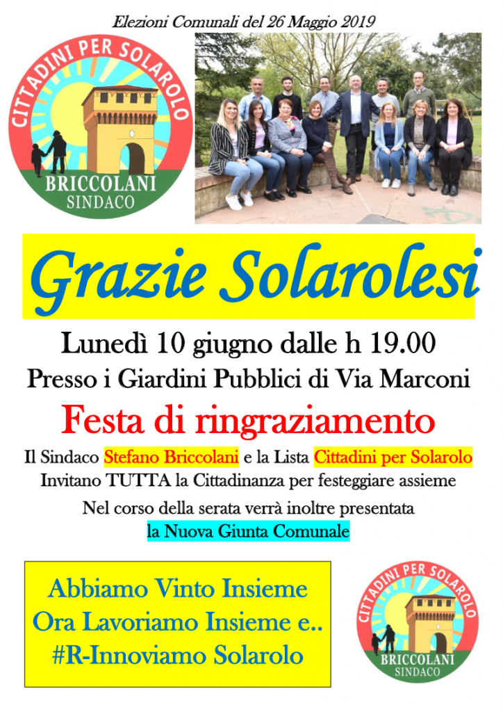 festa ringraziamento 10 giugno
