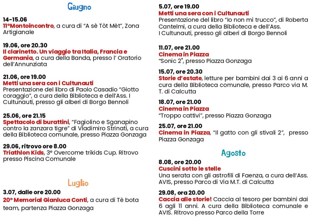 programma estivo solarolo