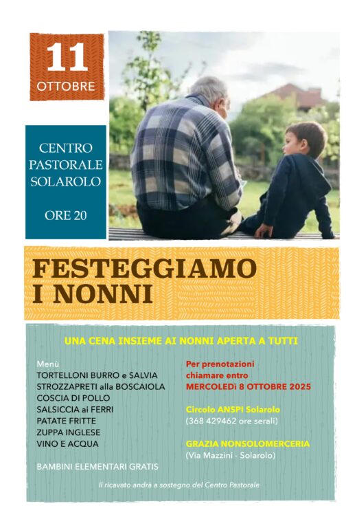 cena festeggiamo i nonni